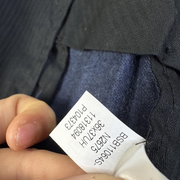 Bonobos Pants Mens 36x37 Heather Navy Slim Fit Italian Wool Dress Trousers‎ - Picture 8 of 16